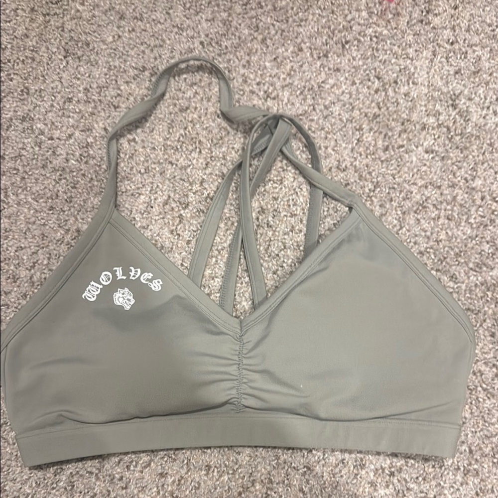 Darc Sport Olive Green Strappy Sports Bra